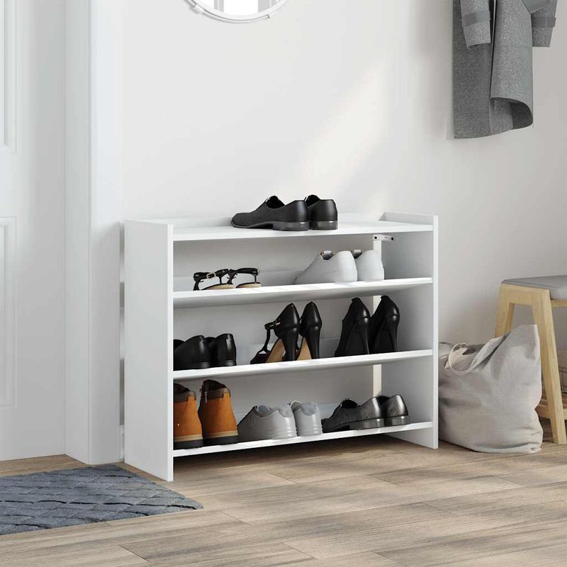 Casa si Gradina - Mobilier - Organizare si depozitare - Organizator incaltaminte - Pantofar, alb, 80x25x61,5 cm, lemn prelucrat, lăţime 80 cm, înălțime 62 cm - Infinity.ro