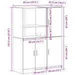 Casa si Gradina - Mobilier - Biblioteci si rafturi - Rafturi - Set dulap de bucatarie din 2 piese Lemn prelucrat alb - Infinity.ro