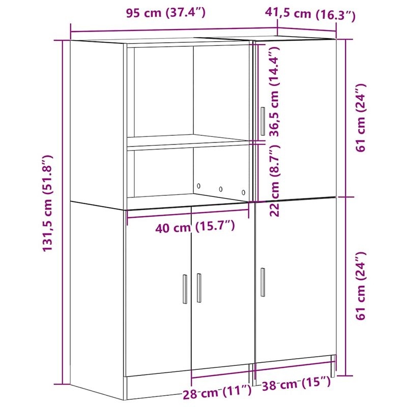 Casa si Gradina - Mobilier - Biblioteci si rafturi - Rafturi - Set dulap de bucatarie din 2 piese Lemn prelucrat alb - Infinity.ro
