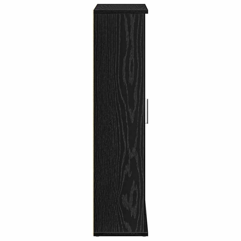 Casa si Gradina - Mobilier - Mobilier baie - Comode baie - Dulap de baie cu suport role, negru, 39x22x90 cm - Infinity.ro
