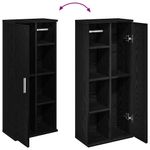 Casa si Gradina - Mobilier - Mobilier baie - Comode baie - Dulap de baie cu suport role, negru, 39x22x90 cm - Infinity.ro