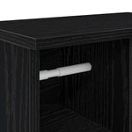 Casa si Gradina - Mobilier - Mobilier baie - Comode baie - Dulap de baie cu suport role, negru, 39x22x90 cm - Infinity.ro