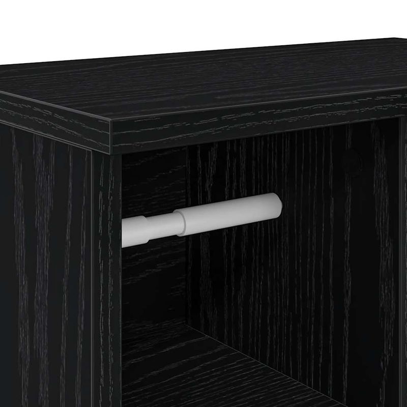 Casa si Gradina - Mobilier - Mobilier baie - Comode baie - Dulap de baie cu suport role, negru, 39x22x90 cm - Infinity.ro