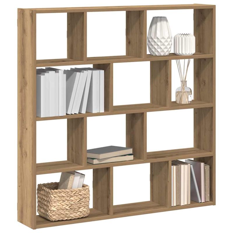Casa si Gradina - Mobilier - Biblioteci si rafturi - Rafturi - Raft cubic de perete cu 12 compartimente stejar artizanal lemn - Infinity.ro