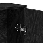 Casa si Gradina - Mobilier - Mobilier baie - Comode baie - Dulap de baie cu suport role, negru, 39x22x90 cm - Infinity.ro