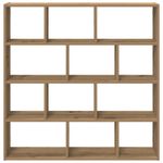 Casa si Gradina - Mobilier - Biblioteci si rafturi - Rafturi - Raft cubic de perete cu 12 compartimente stejar artizanal lemn - Infinity.ro