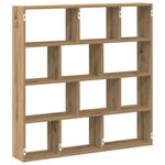 Casa si Gradina - Mobilier - Biblioteci si rafturi - Rafturi - Raft cubic de perete cu 12 compartimente stejar artizanal lemn - Infinity.ro