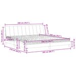 Casa si Gradina - Mobilier - Paturi si accesorii - Paturi - Pat cu saltea, roz, 200x200 cm, catifea - Infinity.ro