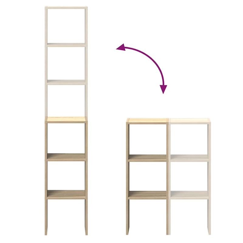 Casa si Gradina - Mobilier - Biblioteci si rafturi - Biblioteci - Biblioteci 2 buc Stejar Sonoma stivuibile Lemn prelucrat - Infinity.ro