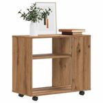 Casa si Gradina - Mobilier - Mese si birouri - Mese living - Masa laterala, stejar artizanal, 70x35x55 cm, lemn prelucrat - Infinity.ro