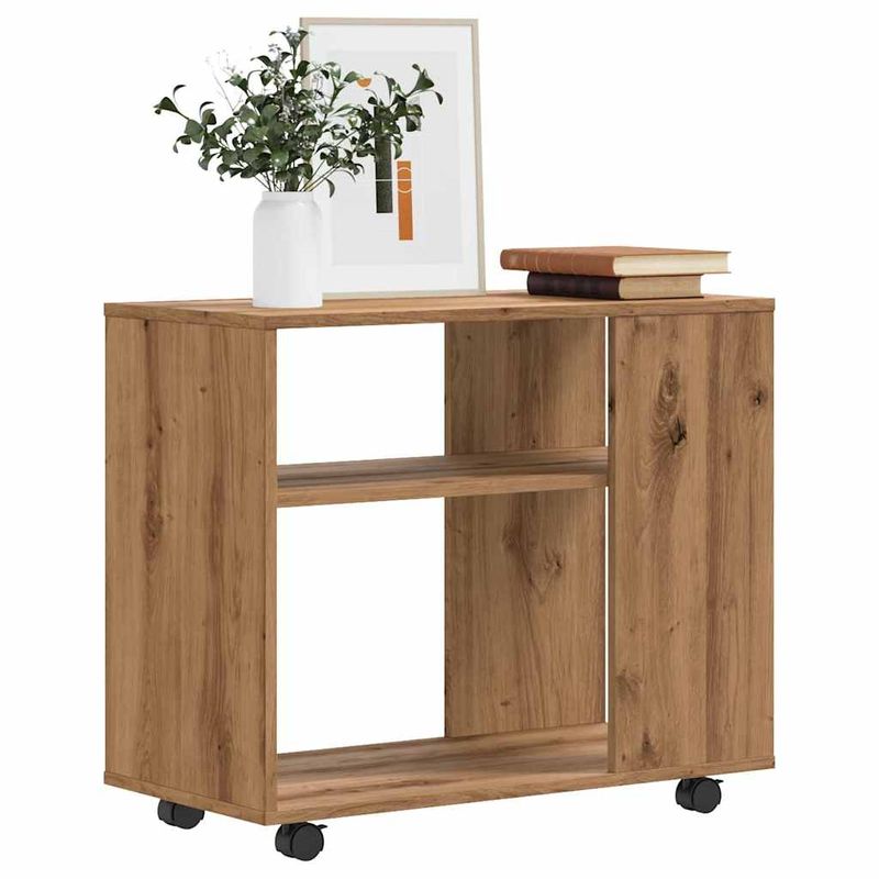 Casa si Gradina - Mobilier - Mese si birouri - Mese living - Masa laterala, stejar artizanal, 70x35x55 cm, lemn prelucrat - Infinity.ro