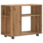 Casa si Gradina - Mobilier - Mese si birouri - Mese living - Masa laterala, stejar artizanal, 70x35x55 cm, lemn prelucrat - Infinity.ro