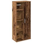 Casa si Gradina - Mobilier - Mobilier baie - Comode baie - Dulap de baie cu suport role, lemn vechi, 39x22x90 cm - Infinity.ro