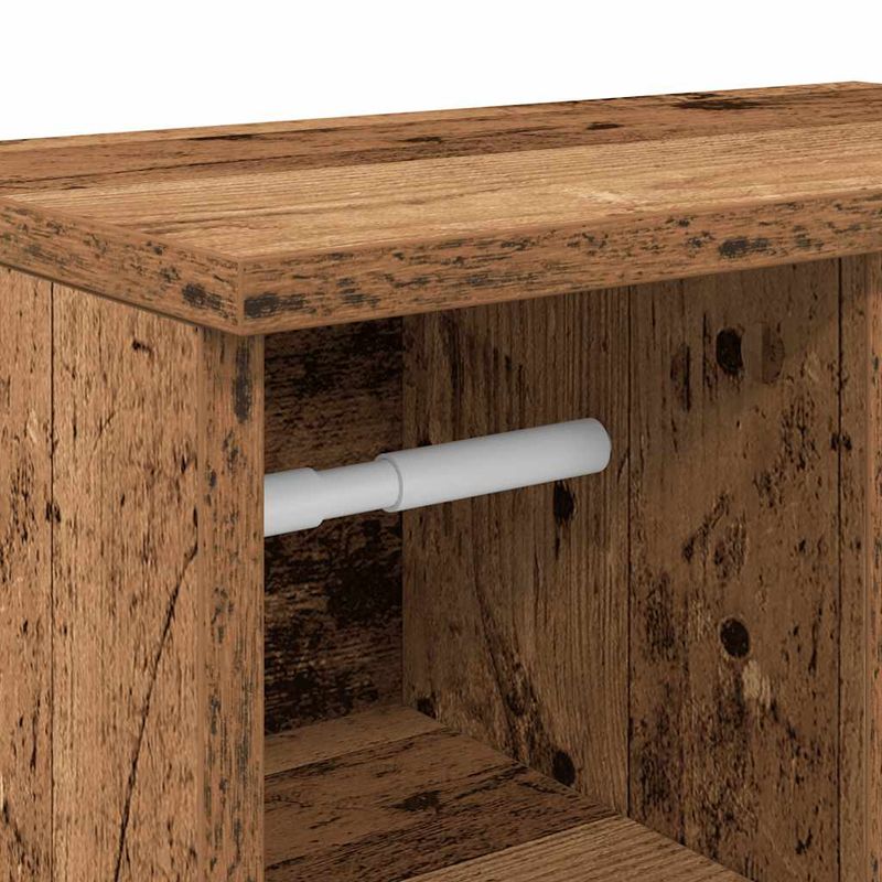 Casa si Gradina - Mobilier - Mobilier baie - Comode baie - Dulap de baie cu suport role, lemn vechi, 39x22x90 cm - Infinity.ro