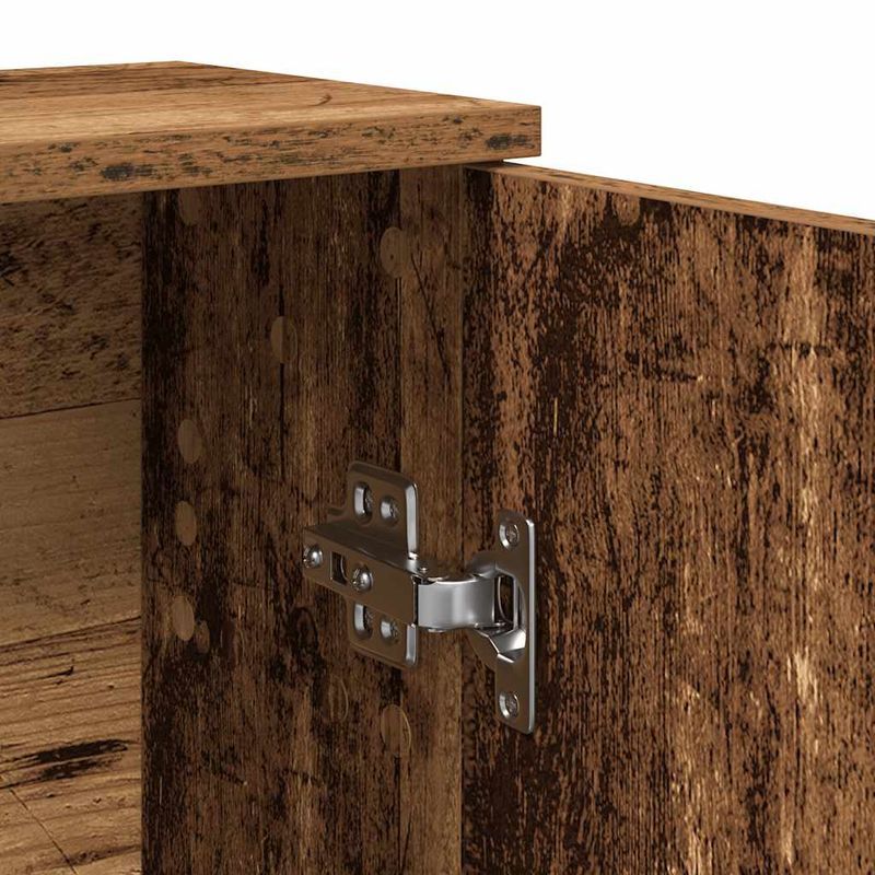 Casa si Gradina - Mobilier - Mobilier baie - Comode baie - Dulap de baie cu suport role, lemn vechi, 39x22x90 cm - Infinity.ro