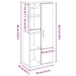 Casa si Gradina - Mobilier - Mobilier baie - Comode baie - Dulap de baie cu suport role, lemn vechi, 39x22x90 cm - Infinity.ro