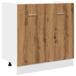 Casa si Gradina - Mobilier - Comode si corpuri - Corpuri bucatarie - Dulap inferior chiuveta stejar artizanal 80x46x81,5 cm lemn - Infinity.ro