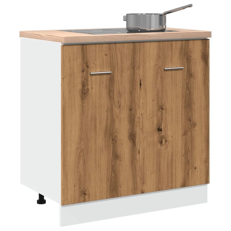 Casa si Gradina - Mobilier - Comode si corpuri - Corpuri bucatarie - Dulap inferior chiuveta stejar artizanal 80x46x81,5 cm lemn - Infinity.ro