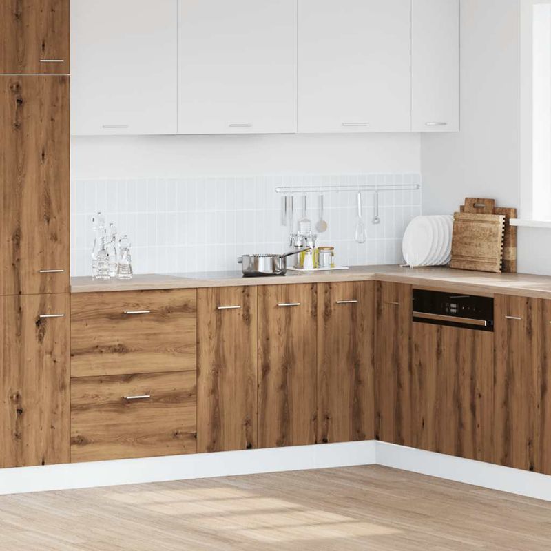 Casa si Gradina - Mobilier - Comode si corpuri - Corpuri bucatarie - Dulap inferior chiuveta stejar artizanal 80x46x81,5 cm lemn - Infinity.ro