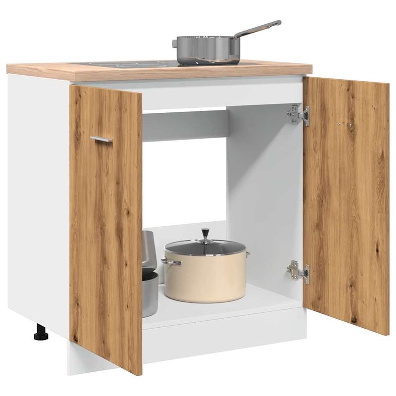 Casa si Gradina - Mobilier - Comode si corpuri - Corpuri bucatarie - Dulap inferior chiuveta stejar artizanal 80x46x81,5 cm lemn - Infinity.ro