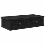 Casa si Gradina - Mobilier - Biblioteci si rafturi - Rafturi - Raft de perete cu sertare negru 60x25x15 cm lemn prelucrat - Infinity.ro