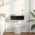 Casa si Gradina - Mobilier - Biblioteci si rafturi - Rafturi - Raft de perete cu sertare negru 60x25x15 cm lemn prelucrat - Infinity.ro