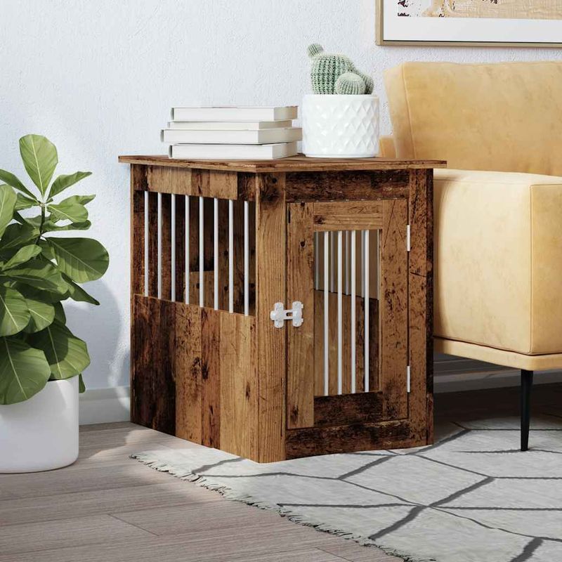 Petshop - Accesorii petshop - Culcusuri si custi - Custi interior si exterior - Mobilier lada pentru caini Lemn vechi 45x62x59cm Lemn prelucrat - Infinity.ro