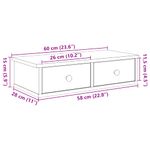 Casa si Gradina - Mobilier - Biblioteci si rafturi - Rafturi - Raft de perete cu sertare negru 60x25x15 cm lemn prelucrat - Infinity.ro