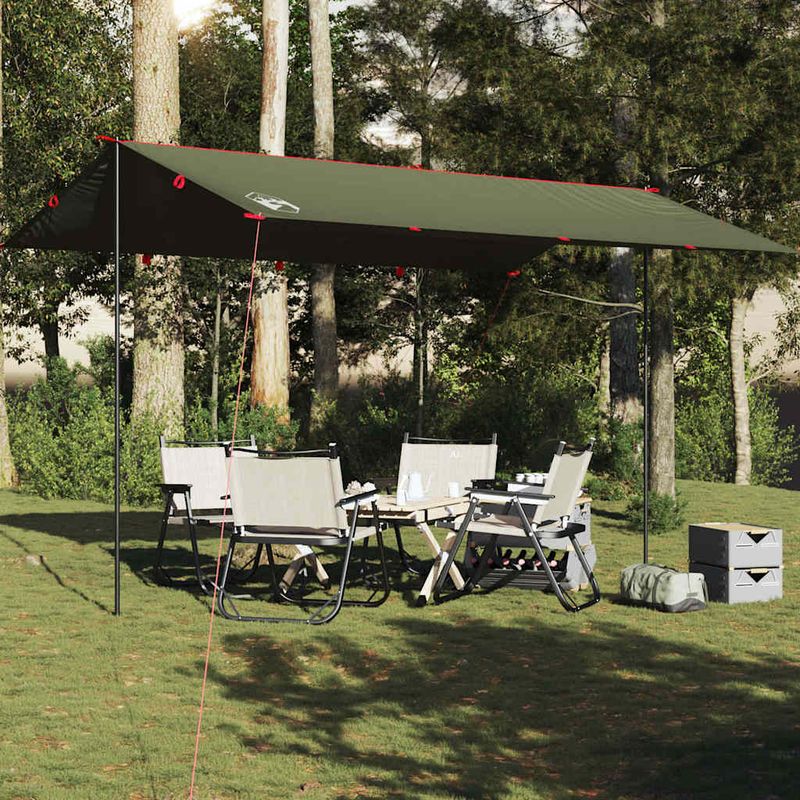 Sport si Outdoor - Camping - Copertine si adaposturi - Prelata de camping, verde masliniu, 506x306 cm, impermeabila - Infinity.ro