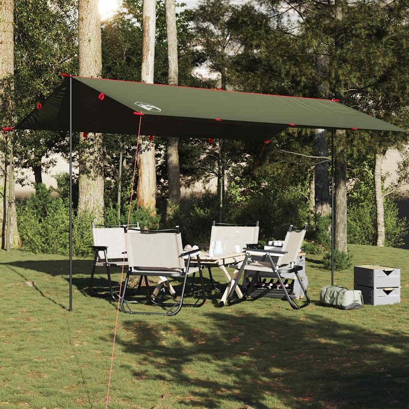 Sport si Outdoor - Camping - Copertine si adaposturi - Prelata de camping, verde masliniu, 506x306 cm, impermeabila - Infinity.ro