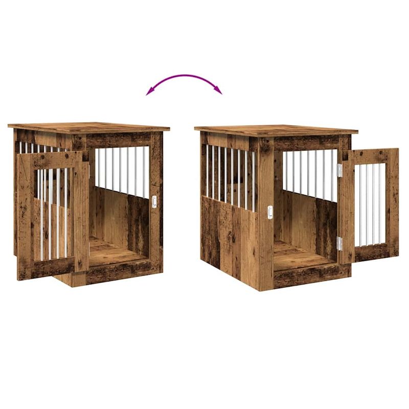 Petshop - Accesorii petshop - Culcusuri si custi - Custi interior si exterior - Mobilier lada pentru caini Lemn vechi 45x62x59cm Lemn prelucrat - Infinity.ro