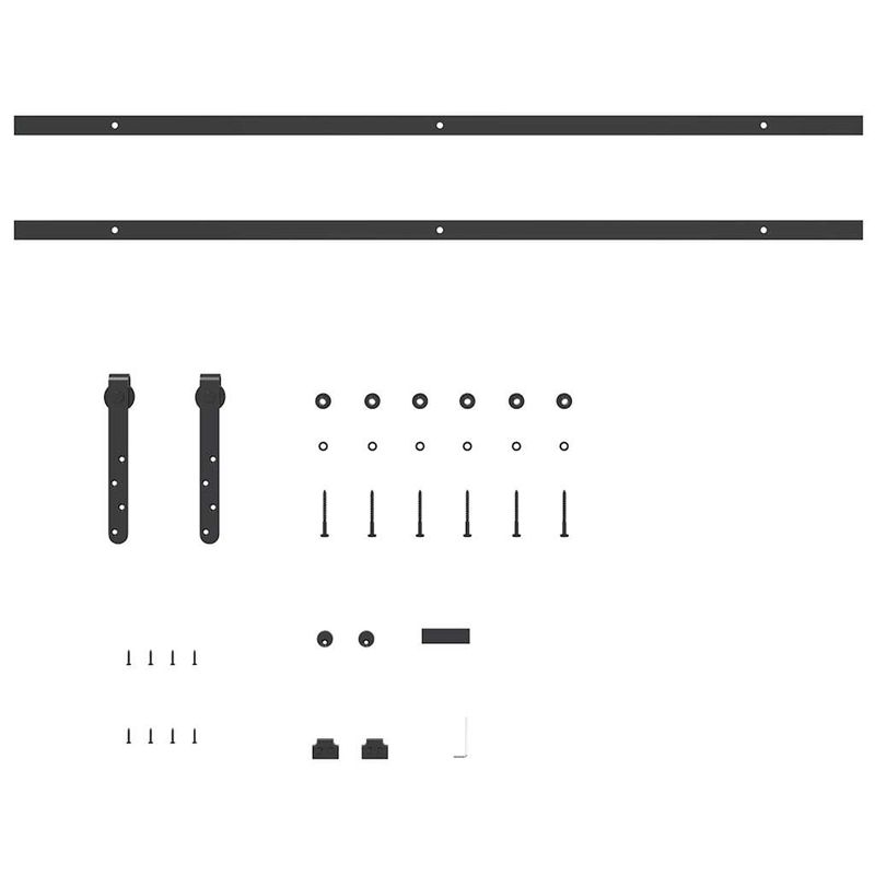 Casa si Gradina - Constructii - Usi interior, exterior si garaj - Accesorii usi - Set usi glisante pentru dulap 213 cm otel carbon - Infinity.ro
