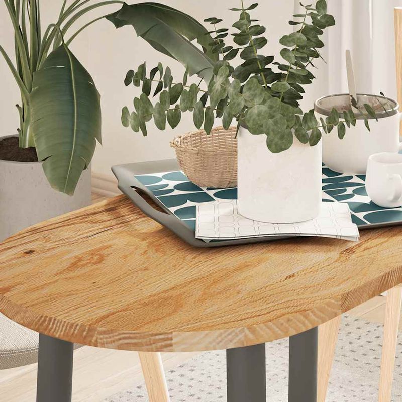 Casa si Gradina - Mobilier - Feronerie si accesorii mobila - Blat de masa maro deschis 80x40x2 cm lemn masiv de stejar oval - Infinity.ro