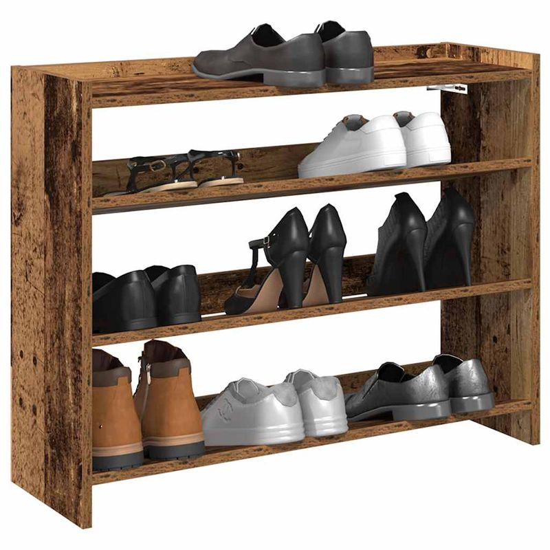 Casa si Gradina - Mobilier - Organizare si depozitare - Organizator incaltaminte - Pantofar, Lemn vechi, 80x25x61,5 cm, lemn compozit, lăţime 80 cm, înălțime 62 cm - Infinity.ro