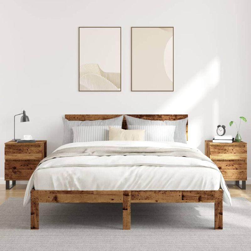Casa si Gradina - Mobilier - Comode si corpuri - Noptiere - Noptiere, 2 buc., lemn vechi, 40x35x50 cm, lemn prelucrat - Infinity.ro