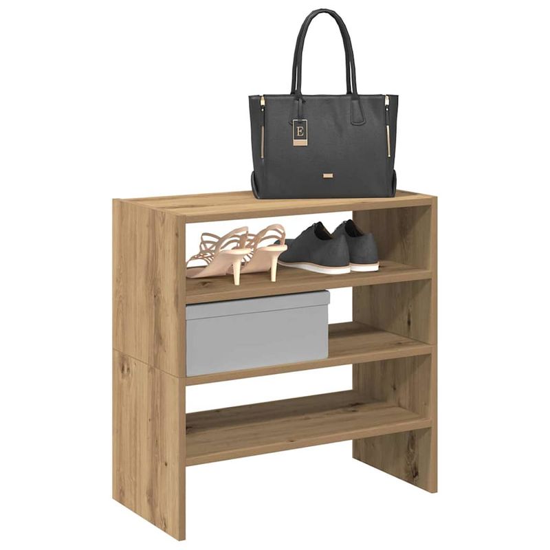 Casa si Gradina - Mobilier - Organizare si depozitare - Organizator incaltaminte - Rafturi pantofi 2 buc Stejar Artisan stivuibil 60x30x30,5 cm - Infinity.ro
