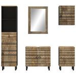 Casa si Gradina - Mobilier - Seturi de mobilier - Seturi baie - Set mobilier de baie, 5 piese, lemn masiv de mango - Infinity.ro