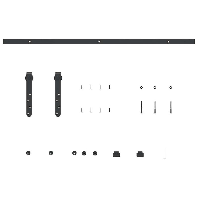 Casa si Gradina - Constructii - Usi interior, exterior si garaj - Accesorii usi - Set usi glisante pentru dulap 91 cm otel carbon - Infinity.ro