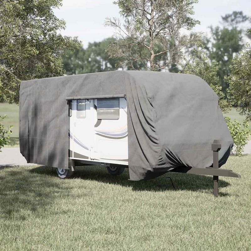Auto si Moto - Intretinere auto - Huse auto - Husa de rulota gri 732x250x220 cm Tesatura netesuta - Infinity.ro