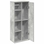 Casa si Gradina - Mobilier - Seturi de mobilier - Seturi baie - Dulap de baie cu suport role, gri beton, 39x22x90 cm - Infinity.ro