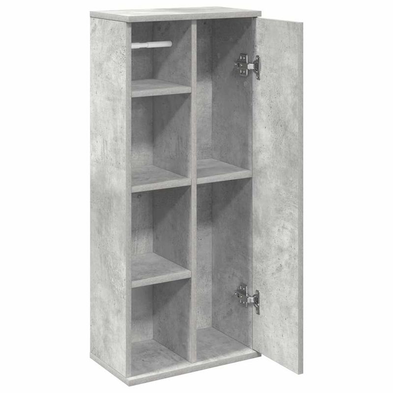 Casa si Gradina - Mobilier - Seturi de mobilier - Seturi baie - Dulap de baie cu suport role, gri beton, 39x22x90 cm - Infinity.ro