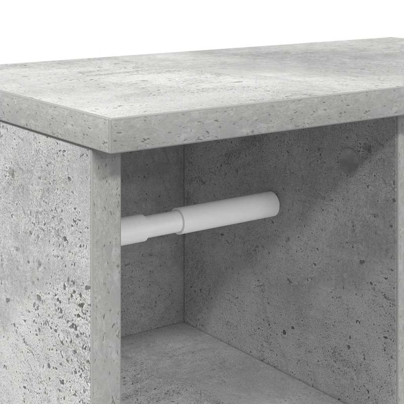 Casa si Gradina - Mobilier - Seturi de mobilier - Seturi baie - Dulap de baie cu suport role, gri beton, 39x22x90 cm - Infinity.ro