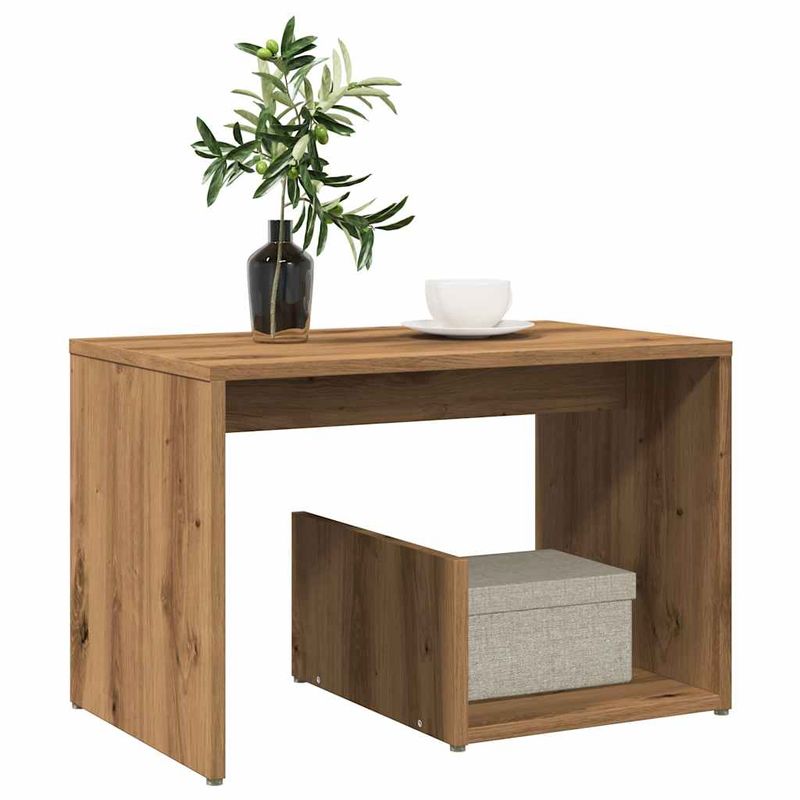Casa si Gradina - Mobilier - Mese si birouri - Mese living - Masa laterala, stejar artizanal,59x36x38 cm, lemn prelucrat - Infinity.ro