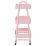 Casa si Gradina - Mobilier - Organizare si depozitare - Cutii depozitare - Carucior de depozitare 3 niveluri roz 42x41,5x77 cm otel - Infinity.ro