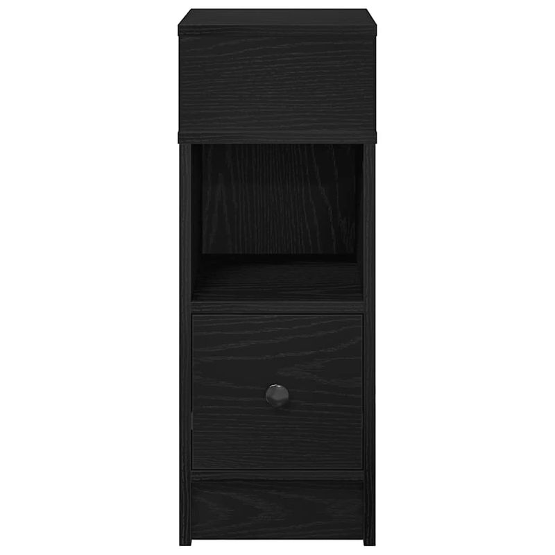 Casa si Gradina - Mobilier - Comode si corpuri - Noptiere - Noptiera cu sertar Negru 25x31x66 cm - Infinity.ro