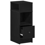 Casa si Gradina - Mobilier - Comode si corpuri - Noptiere - Noptiera cu sertar Negru 25x31x66 cm - Infinity.ro