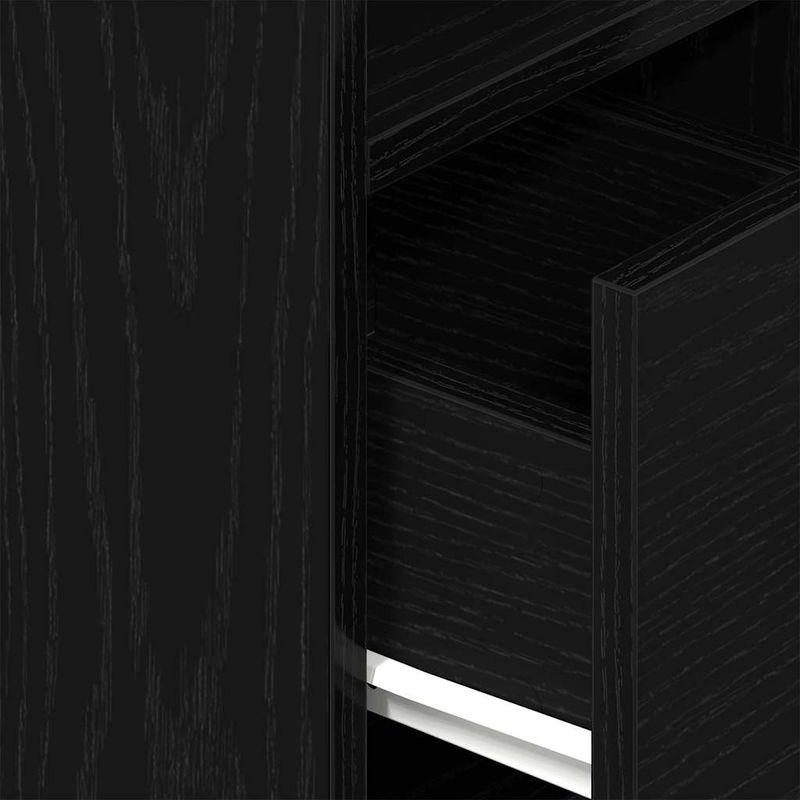 Casa si Gradina - Mobilier - Comode si corpuri - Noptiere - Noptiera cu sertar Negru 25x31x66 cm - Infinity.ro