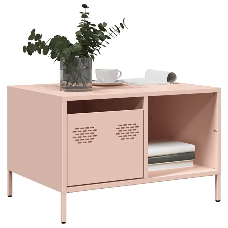 Casa si Gradina - Mobilier - Mese si birouri - Masute de cafea - Masuta de cafea, roz, 68,5x50x43,5 cm, otel laminat la rece - Infinity.ro