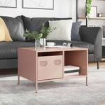 Casa si Gradina - Mobilier - Mese si birouri - Masute de cafea - Masuta de cafea, roz, 68,5x50x43,5 cm, otel laminat la rece - Infinity.ro
