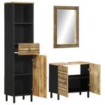 Casa si Gradina - Mobilier - Seturi de mobilier - Seturi baie - Set mobilier de baie, 3 piese, lemn masiv de mango - Infinity.ro